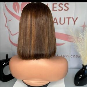 Essentials Brown Bob Wig Sleek and Polished
